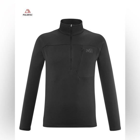 Millet Seneca Tecno Zip Fleece Jacket Men’s Black/Green combo , L/XL - Picture 1 of 9